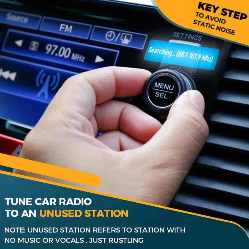 bluetooth 5.3 car fm transmitter with fast charging, view 6 - MRSLM
