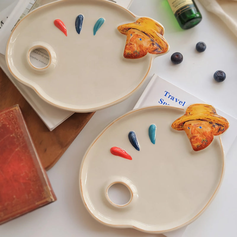 Ceramic palette for watercolor and gouache, view 3 - MRSLM