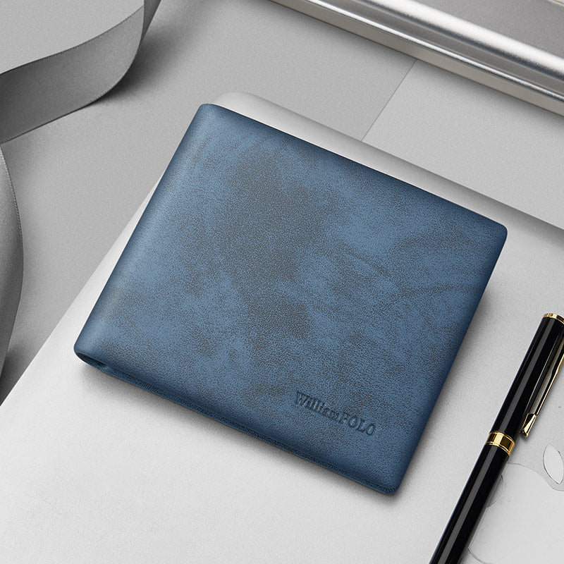 genuine leather rfid men's wallet, view 5 - MRSLM
