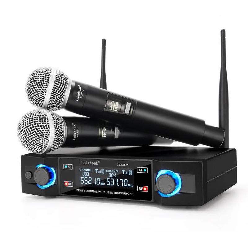 dual channel wireless microphone system, view 4 - MRSLM