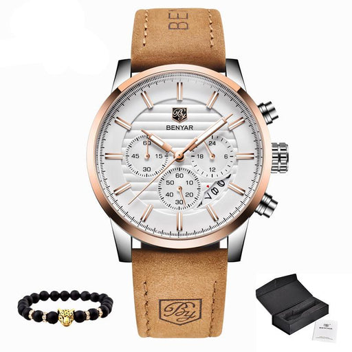 men's gold-tone quartz watch, view 3 - MRSLM