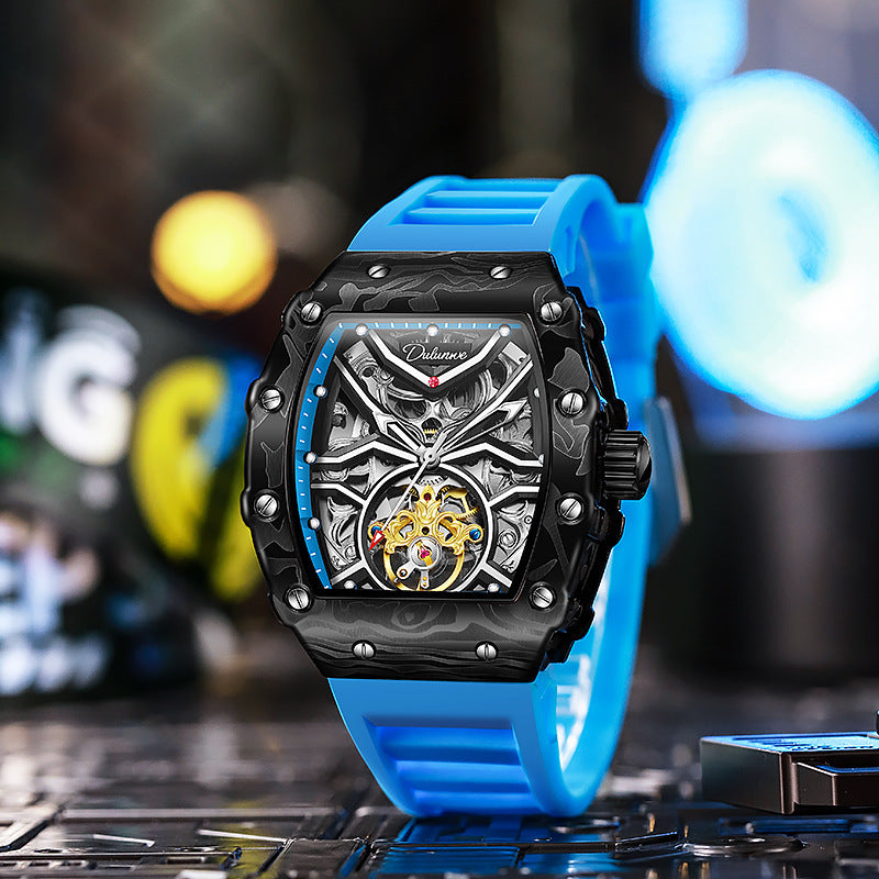 men's hollow mechanical watch, view 7 - MRSLM