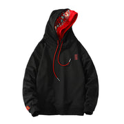 oversized hooded pullover with kangaroo pocket, view 2 - MRSLM