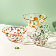 transparent glass salad fruit bowl - MRSLM