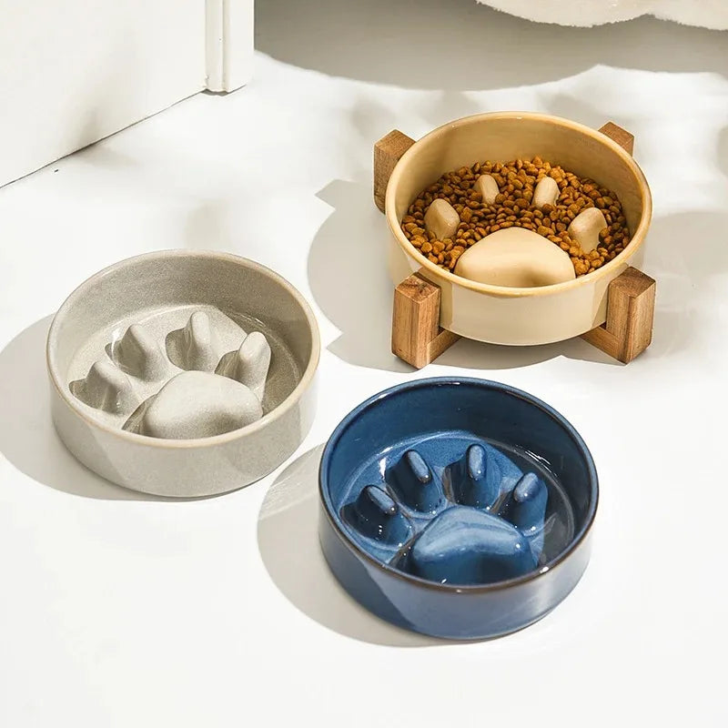 ceramic slow feeding pet bowl - MRSLM