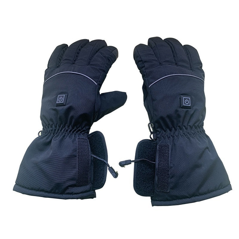 Heated leather winter gloves with battery pack, view 6 - MRSLM