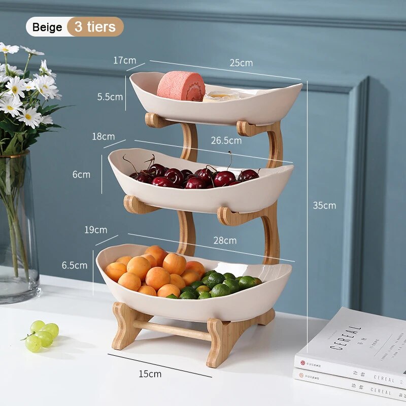 modern layered fruit tray, view 4 - MRSLM