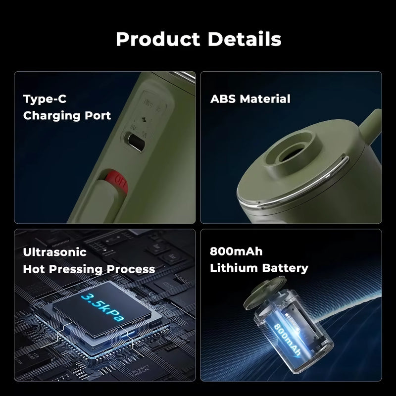 portable rechargeable nano air pump, view 9 - MRSLM