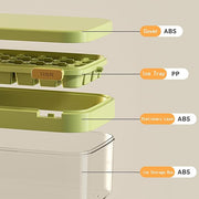 Square ice cube tray with flip-top lid, view 7 - MRSLM