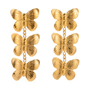 butterfly stud earrings, view 8 - MRSLM