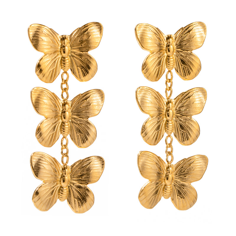 butterfly stud earrings, view 8 - MRSLM