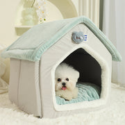 foldable pet house with sleep mat, view 4 - MRSLM