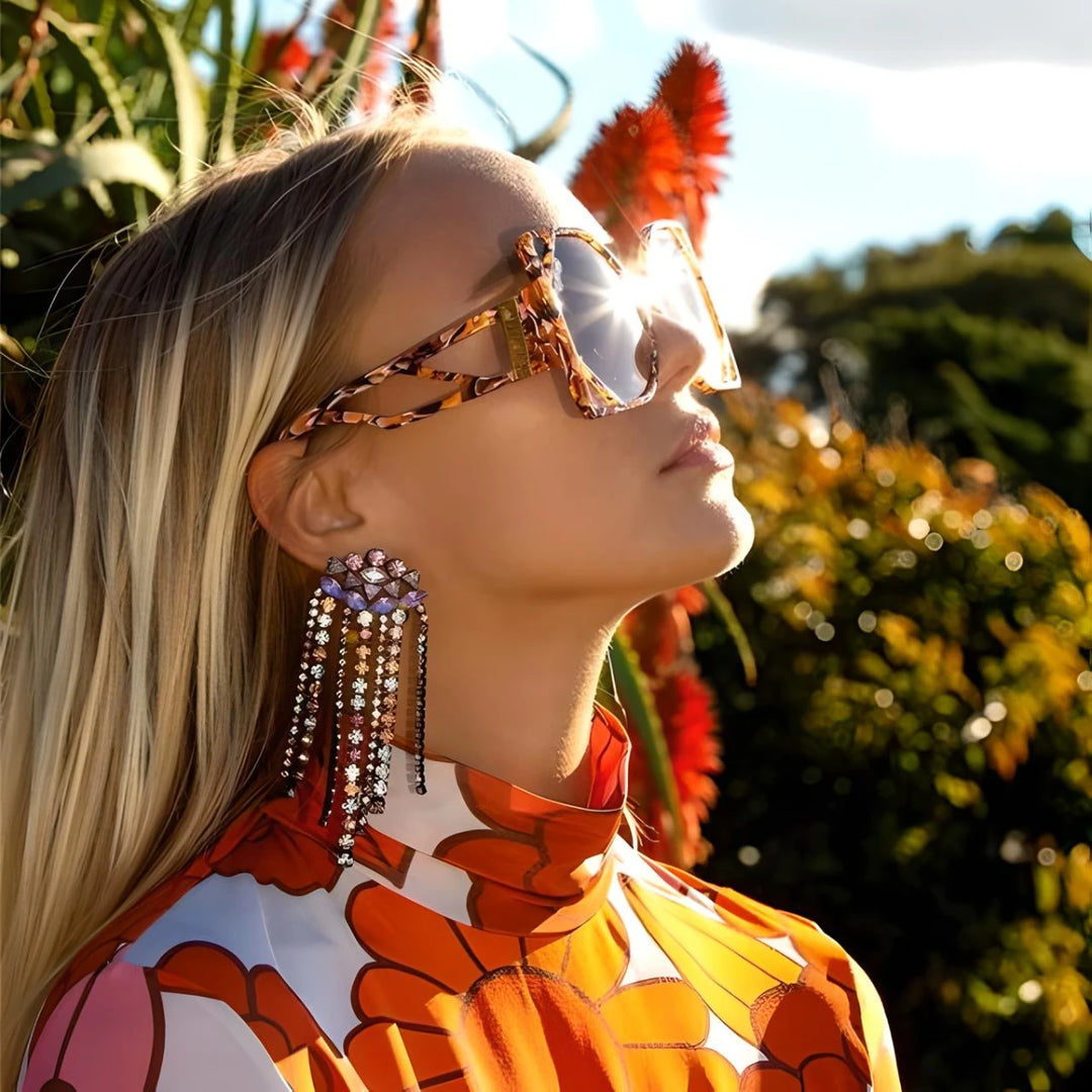 Oversized Square Luxury Sunglasses - Women&