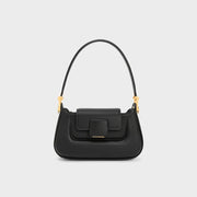 silk-lined TPU crossbody baguette bag, view 9 - MRSLM
