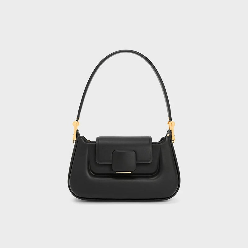 silk-lined TPU crossbody baguette bag, view 9 - MRSLM