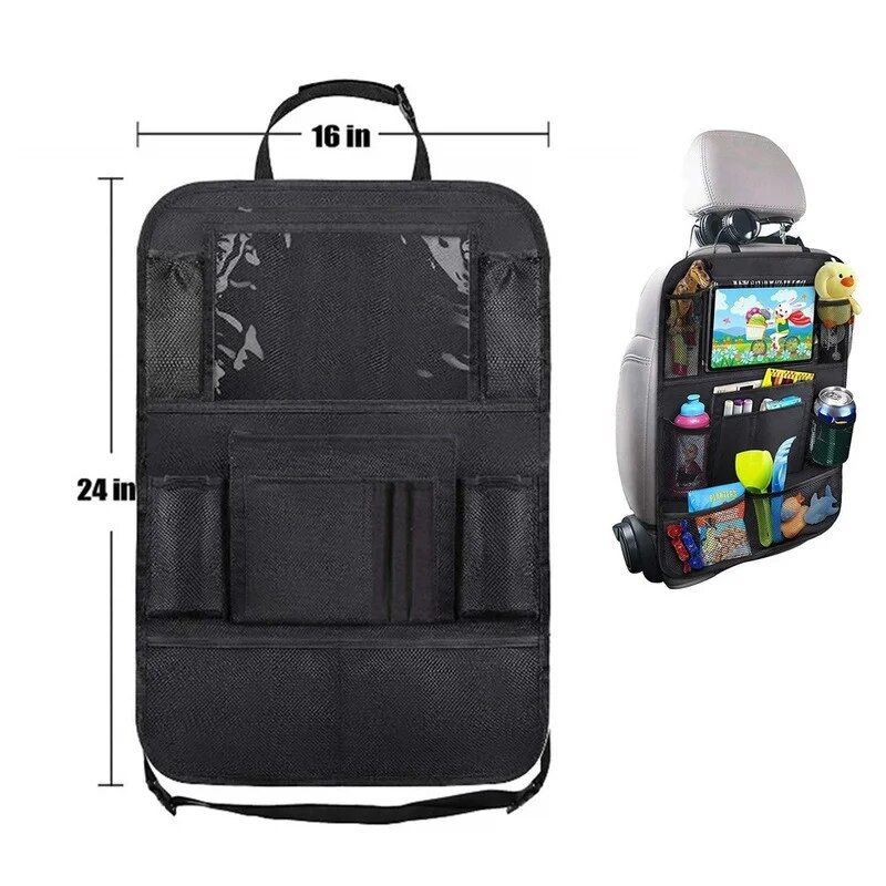 car backseat protector with tablet holder, view 7 - MRSLM