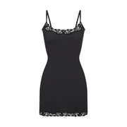 sling lace hip dress, view 7 - MRSLM