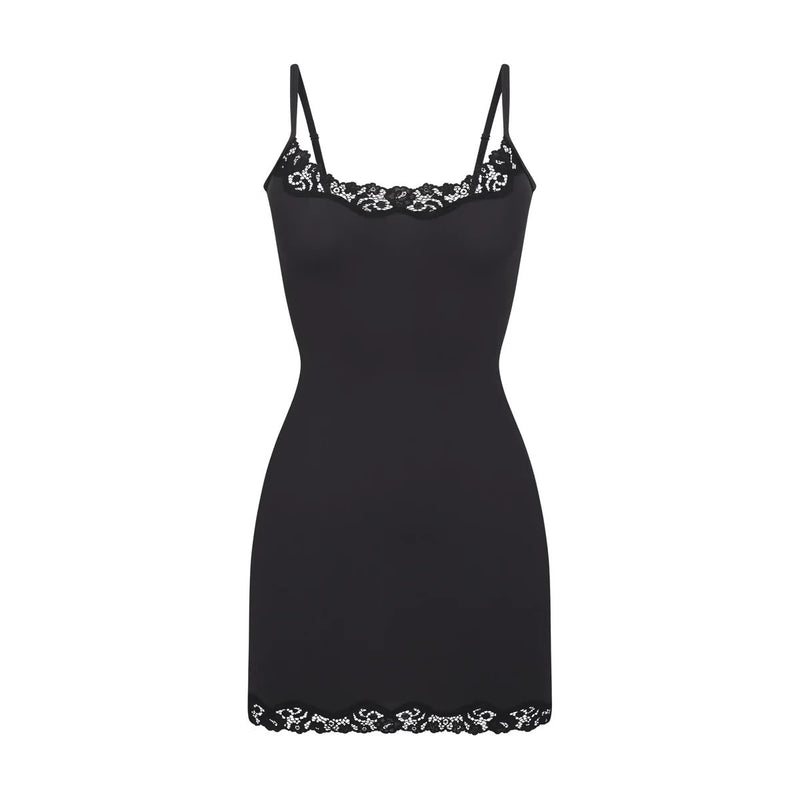 sling lace hip dress, view 7 - MRSLM