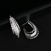 zircon multi-layer drop earrings, view 4 - MRSLM