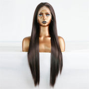13x4 front lace long straight wig side bangs, view 5 - MRSLM