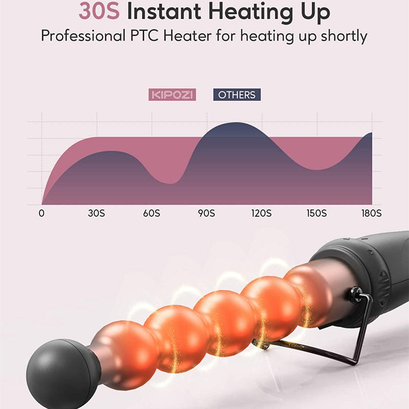 professional 5-in-1 curling iron and hot air brush set, view 6 - MRSLM