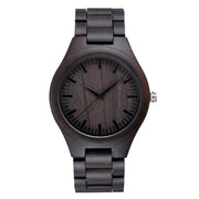 large dial wood quartz watch, view 7 - MRSLM
