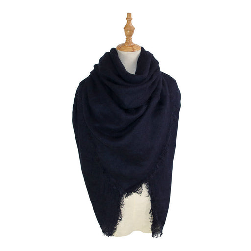 Faux cashmere oversized solid scarf - MRSLM