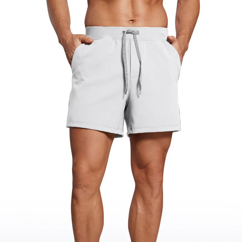 men's 5 inch four-way stretch workout shorts, view 4 - MRSLM