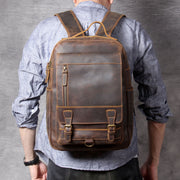 retro leather backpack - MRSLM