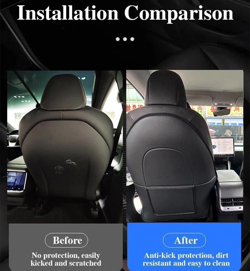 Microfiber leather seat back protectors, view 6 - MRSLM