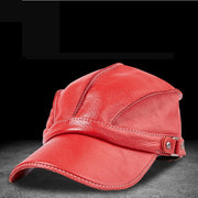 Men's leather baseball cap with earmuffs - MRSLM