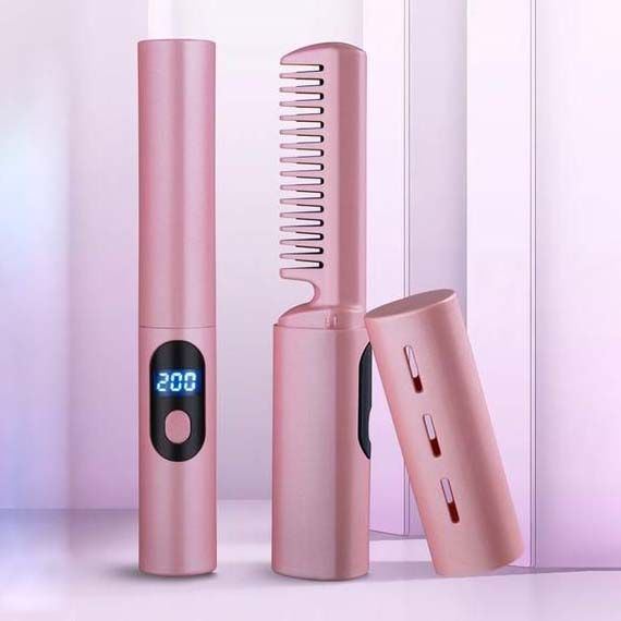 wireless hair straightener comb, view 2 - MRSLM