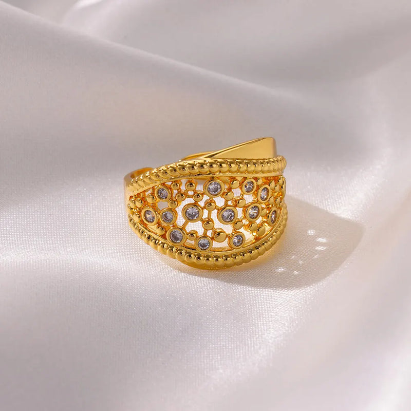 mini zircon stainless steel ring, view 5 - MRSLM