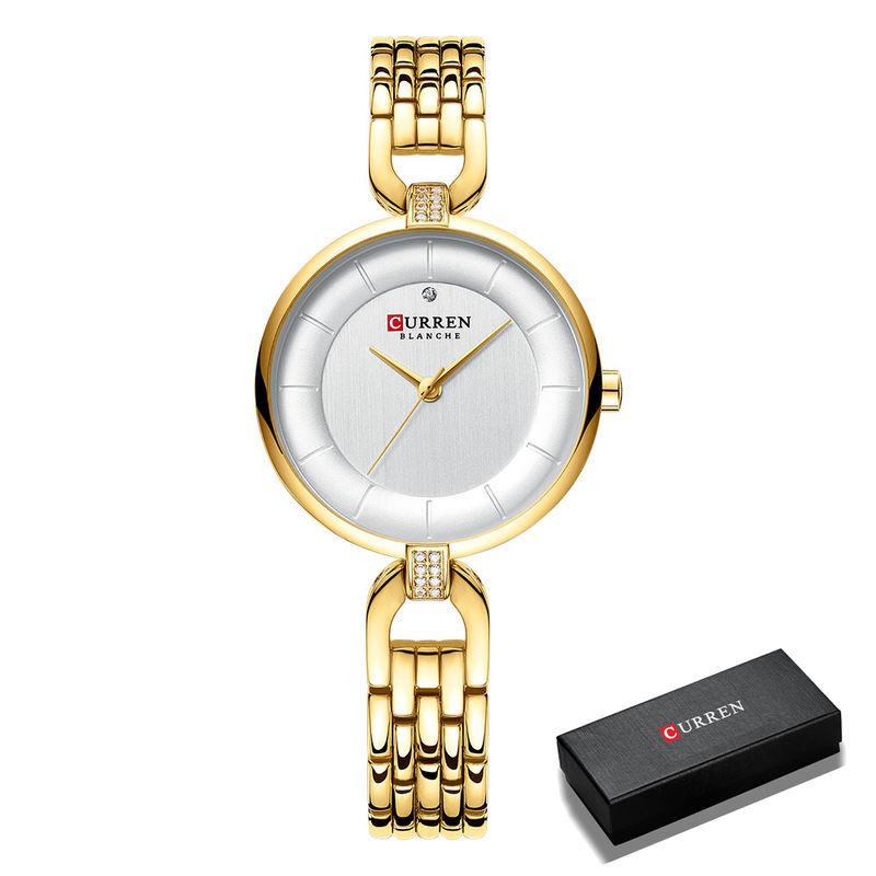 women's rhinestone stainless steel bracelet watch, view 4 - MRSLM