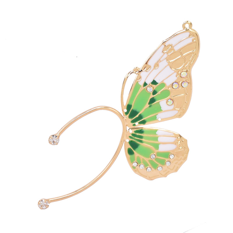butterfly ear cuff earrings, view 2 - MRSLM