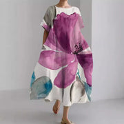 women's loose printed dress - MRSLM