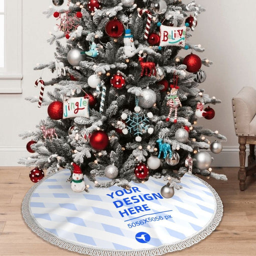 fringed Christmas tree skirt - MRSLM