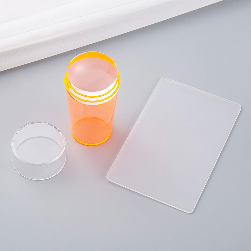 silicone nail art stamper set with scraper, view 5 - MRSLM