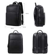 men's multi-compartment leather backpack, view 4 - MRSLM