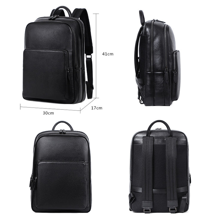 Fashion Personality Multi-compartment Men's Leather Backpack