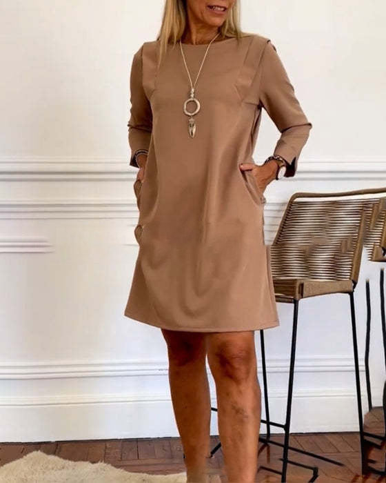 Casual Solid Color Women&