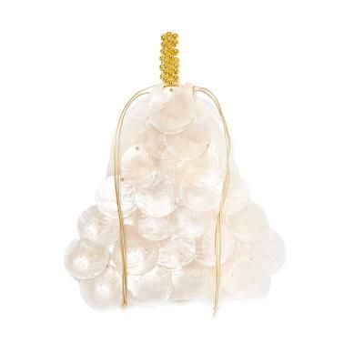 Sequin evening shell bag, view 2 - MRSLM