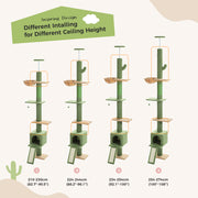 5-tier floor to ceiling cat tree, view 11 - MRSLM