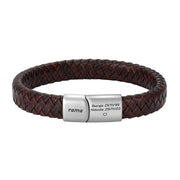 men's leather magnetic buckle bracelet, view 4 - MRSLM