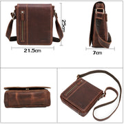 men's leather crossbody bag, view 3 - MRSLM