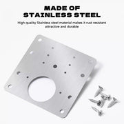 stainless steel hinge repair plate, view 3 - MRSLM