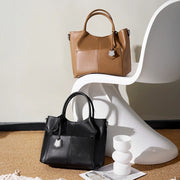casual genuine leather shoulder tote bag - MRSLM