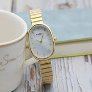small oval quartz watch for women, view 3 - MRSLM