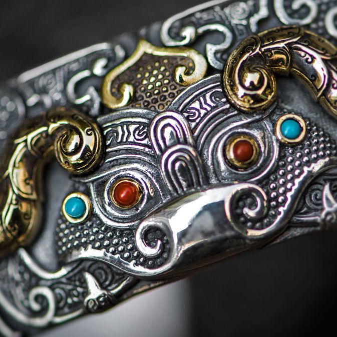 handmade carved pixiu bracelet, view 5 - MRSLM