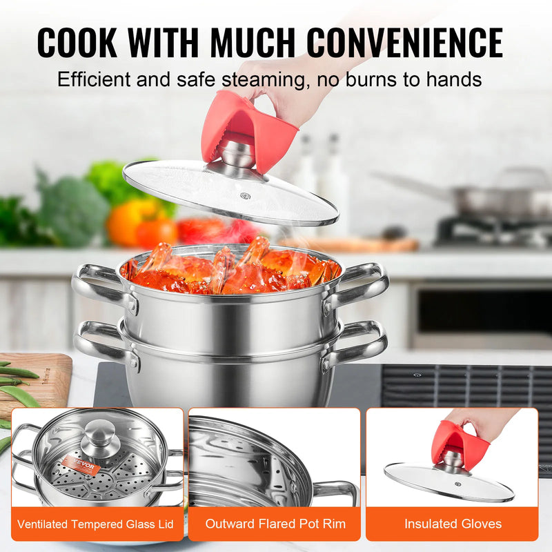 stainless steel steamer pot, view 8 - MRSLM